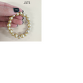 Load image into Gallery viewer, Faux pearl statement stretch bracelet.