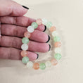 Load image into Gallery viewer, Pastel glass ball bead stretch bracelet.