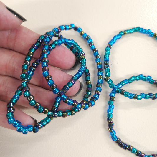 Mermaid tail friendship bracelets.