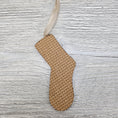 Load image into Gallery viewer, Knit sock ornament blank.
