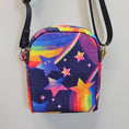Load image into Gallery viewer, Colorful star-patterned bag with a strap on a light gray background