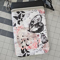 Load image into Gallery viewer, Pouch with butterfly design on a grid background