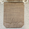Load image into Gallery viewer, Brown reusable drawstring bag.