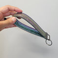 Load image into Gallery viewer, Metallic gradient vegan leather key fob.