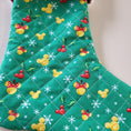 Load image into Gallery viewer, Quilted mickey and minnie holiday stockings.