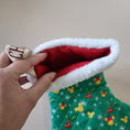 Load image into Gallery viewer, Quilted disney holiday stockings with red interior.
