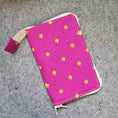 Load image into Gallery viewer, Original stitch marker organizer tula pink bear hug star light.