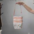 Load image into Gallery viewer, Floral llama fabric crossbody purse.