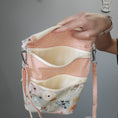 Load image into Gallery viewer, Floral llama crossbody purse with adjustable strap.