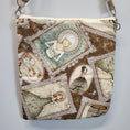 Load image into Gallery viewer, Back of the musical lady purse featuring other ladies and fairies.