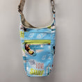Load image into Gallery viewer, Live love surf drink carrier bag with adjustable strap.