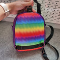 Load image into Gallery viewer, You are enough sling bag with rainbow back.