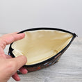Load image into Gallery viewer, Labyrinth inspired zipper pouch with cream interior.