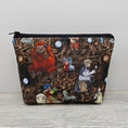 Load image into Gallery viewer, Labyrinth inspired storage pouch with zipper and flat bottom.