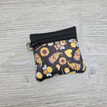 Load image into Gallery viewer, Mini bee gnome zipper coin purse with d ring.
