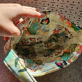 Load image into Gallery viewer, Shabby chic quilted purse made with cotton fabric and batting.