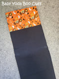 Load image into Gallery viewer, Baby yoda boo cuff halloween pillowcase.