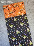 Load image into Gallery viewer, Baby yoda halloween pillowcase.