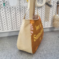 Load image into Gallery viewer, Beige fabric shoulder purse.