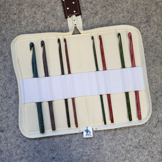 Crochet hook organizer.
