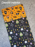 Load image into Gallery viewer, Deathly hallows halloween pillowcase.