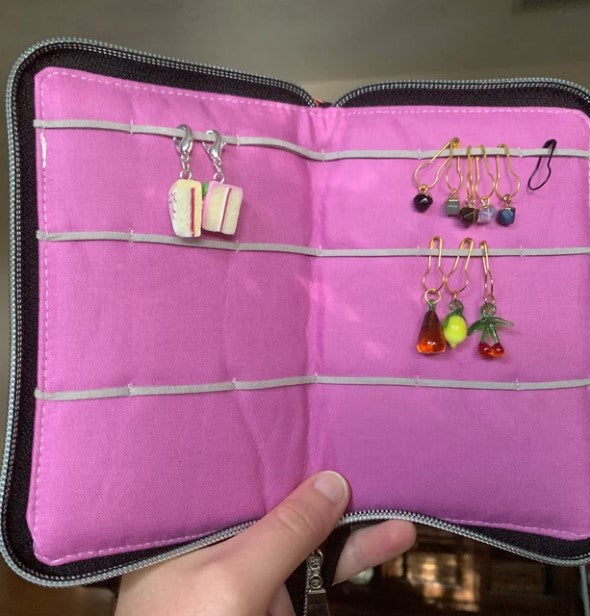 Deluxe stitch marker organizer customer photo.