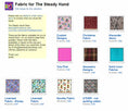 Load image into Gallery viewer, Screenshot of fabric options for the steady hand custom orders.