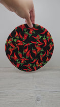 Load and play video in Gallery viewer, Video of chili pepper microwaveable tortillero.