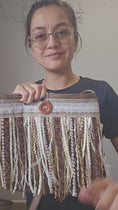 Load and play video in Gallery viewer, Video of the Bohemian embellished festival crossbody purse.