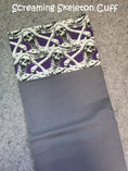 Load image into Gallery viewer, Screaming skeleton cuff halloween pillowcase.