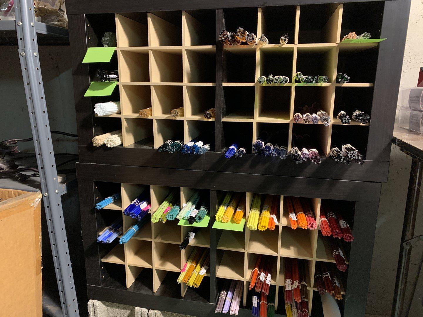 16 Cubby Cube Insert for Cube Storage Shelves storing glass rods-The Steady Hand
