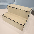 Load image into Gallery viewer, 2 tier tabletop display shelf portable.