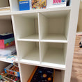 Load image into Gallery viewer, 4 Cubby Cube Insert for Cube Storage Shelves, Unfinished or White-The Steady Hand