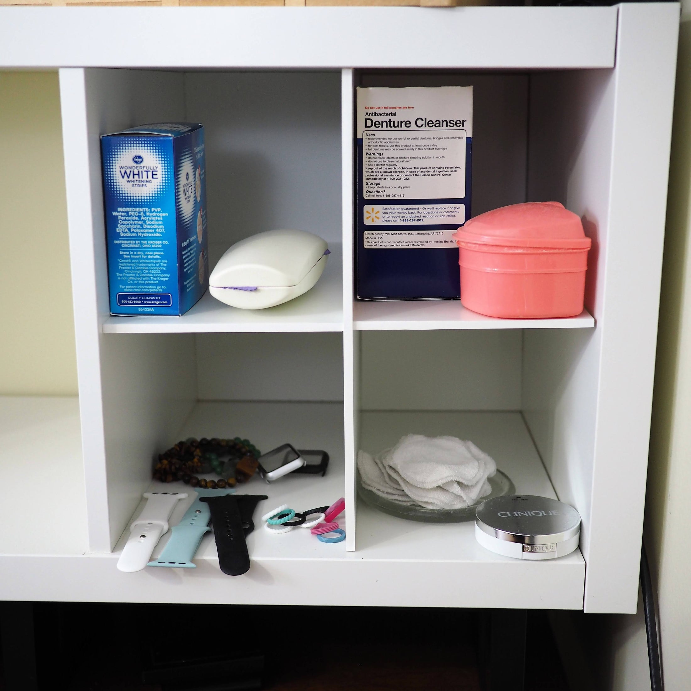4 Cubby Cube Insert for Cube Storage Shelves, Unfinished or White-The Steady Hand