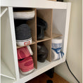 Load image into Gallery viewer, 6 Cubby Cube Insert for Cube Storage Shelves, Unfinished, storing shoes-The Steady Hand