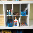 Load image into Gallery viewer, 6 Cubby Cube Insert for Cube Storage Shelves, White, storing school supplies-The Steady Hand