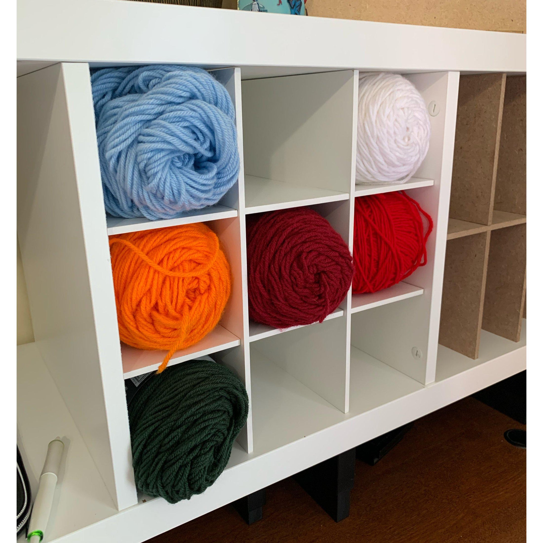 9 Cubby Cube Insert for Cube Storage Shelves, Unfinished or White-The Steady Hand