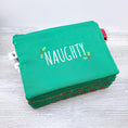 Load image into Gallery viewer, Small Zipper Pouch Christmas Naughty or Nice-The Steady Hand