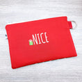 Load image into Gallery viewer, Small Zipper Pouch Christmas Naughty or Nice-The Steady Hand