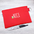Load image into Gallery viewer, Small Zipper Pouch Christmas Naughty or Nice-The Steady Hand