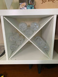 Load image into Gallery viewer, X Divider Cube Insert for Cube Storage Shelves, Unfinished or White-The Steady Hand
