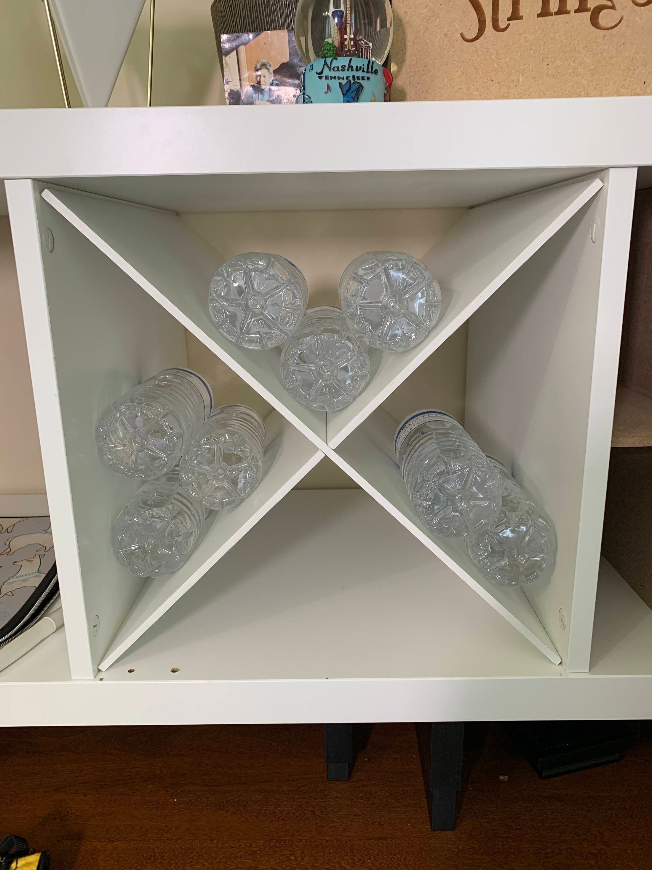 X Divider Cube Insert for Cube Storage Shelves, Unfinished or White-The Steady Hand