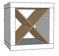 Load image into Gallery viewer, X Divider Cube Insert for Cube Storage Shelves-fun stuff-The Steady Hand