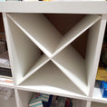 Load image into Gallery viewer, X Divider Cube Insert for Cube Storage Shelves, Unfinished or White-The Steady Hand