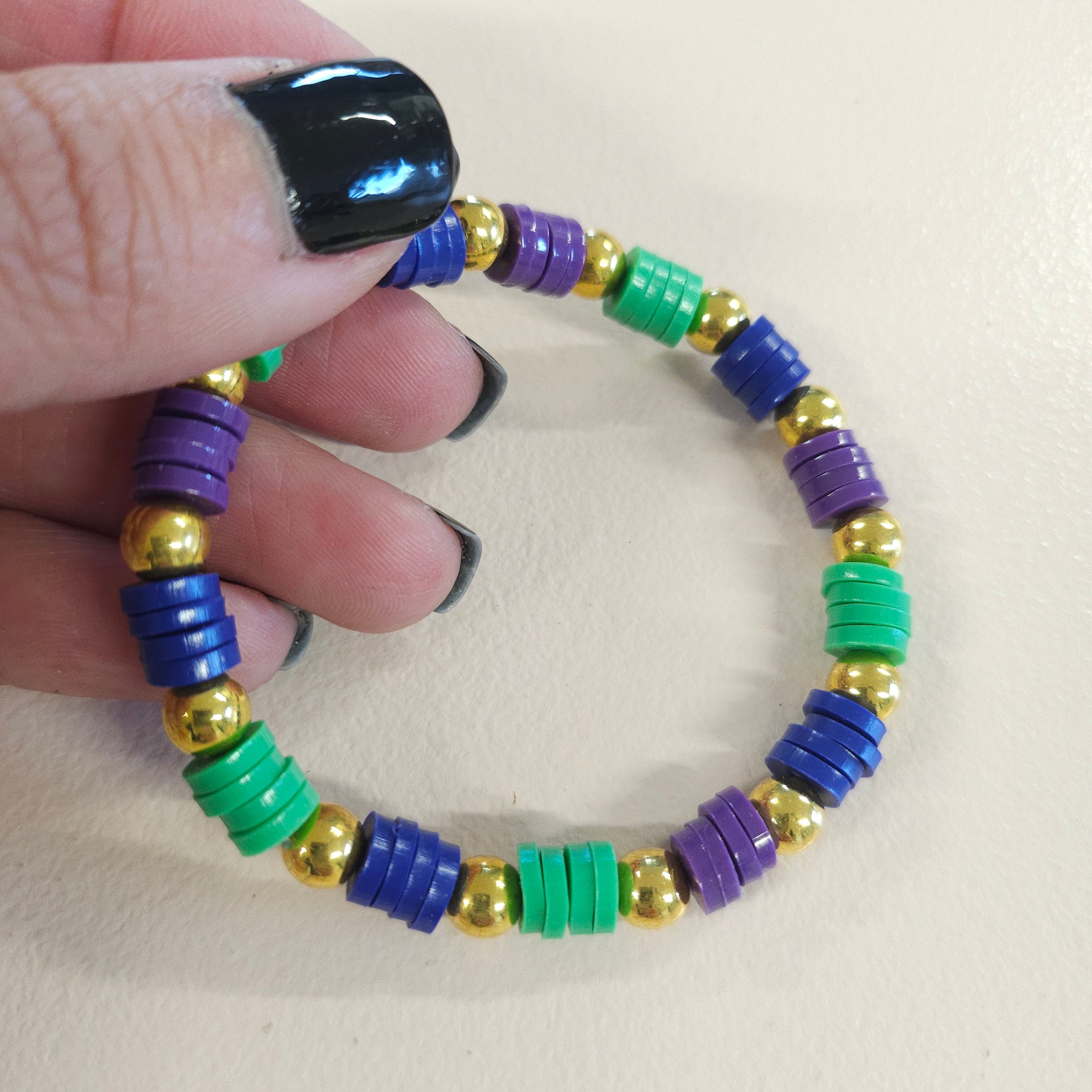 Peacock themed bracelet.