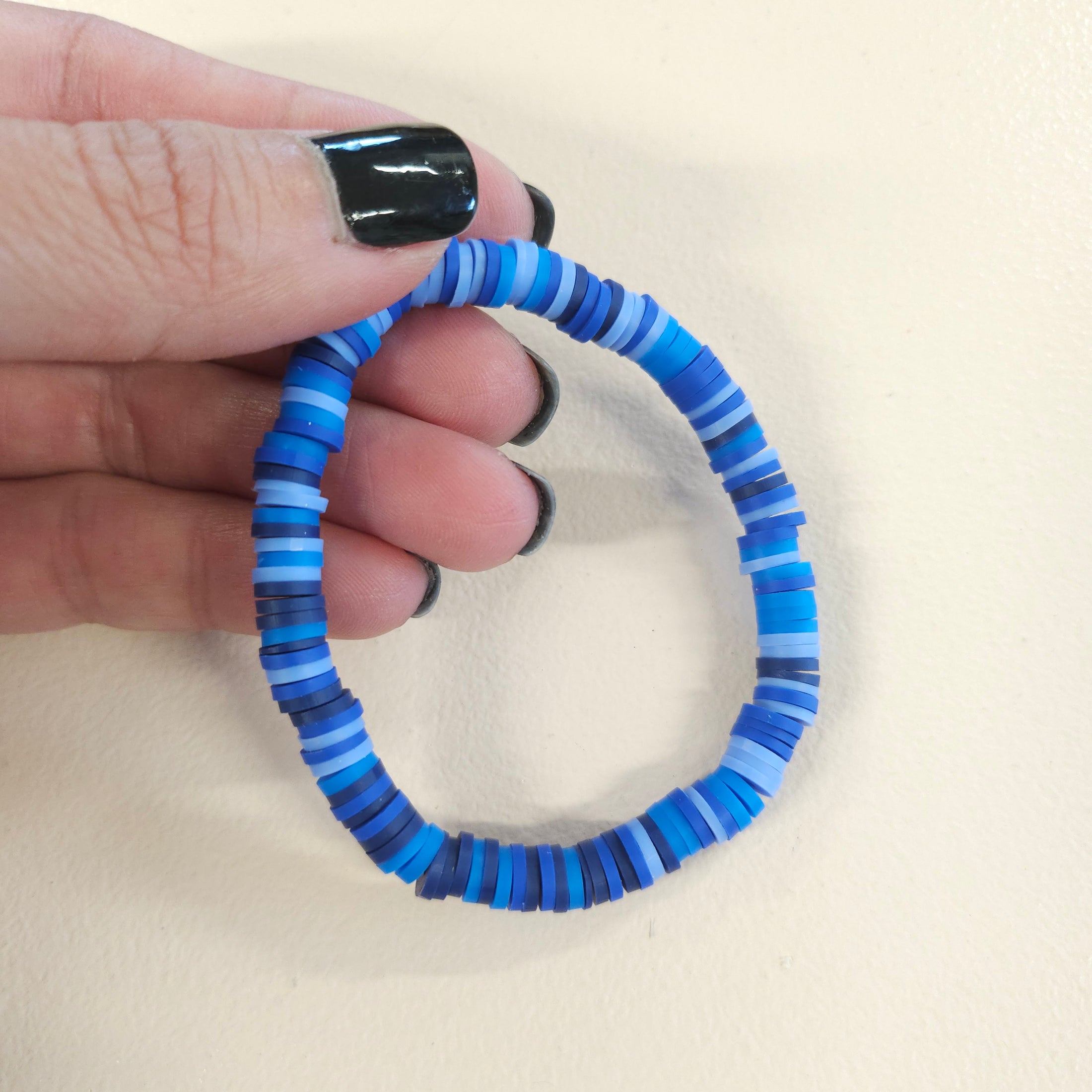 Blue bracelet.