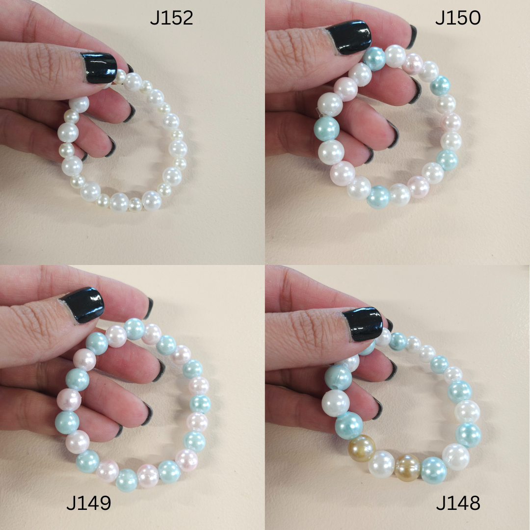 Faux pearl stretchy bracelets. 