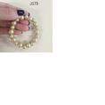 Load image into Gallery viewer, Faux pearl statement stretch bracelet.
