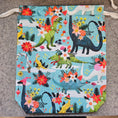 Load image into Gallery viewer, Dinosaur Christmas gift bag

