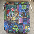 Load image into Gallery viewer, Beauty and the Beast themed drawstring bag.
